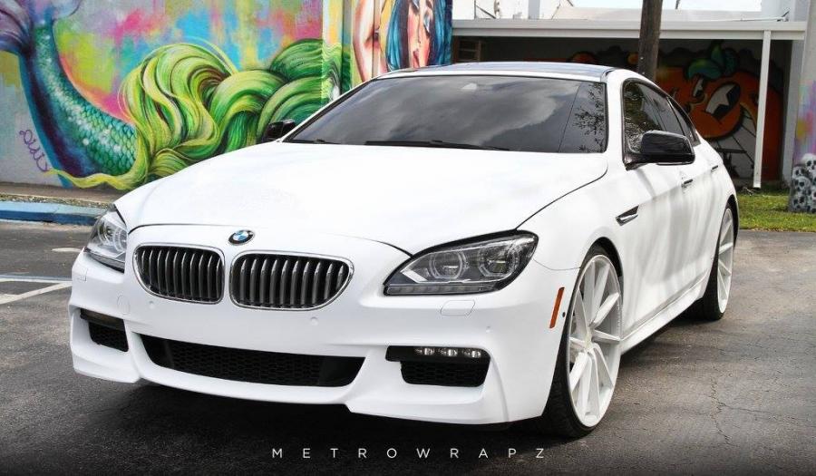  BMW 650i Gran Coupe Matte White by MetroWrapz 2017 года  (фото 5 из 6)